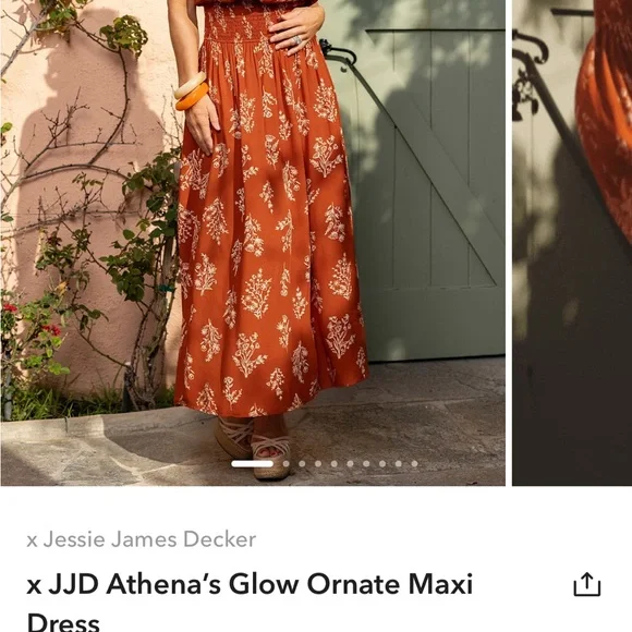 Floral One-Shoulder Dress in Orange - Picture 9 of 11